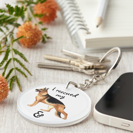 Rescue German Shepherd Sleutelhanger (Voorkant Rechts)