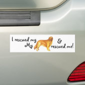 Rescue Golden Retriever Bumpersticker (Op auto)