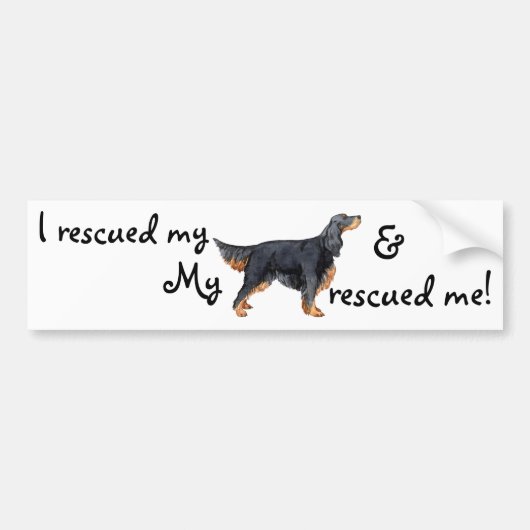 Rescue Gordon Setter Bumpersticker (Voorkant)