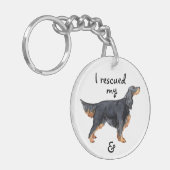 Rescue Gordon Setter Sleutelhanger (Voorkant Links)