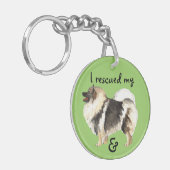 Rescue Keeshond Sleutelhanger (Voorkant Links)