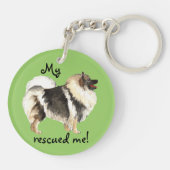 Rescue Keeshond Sleutelhanger (Achterkant)