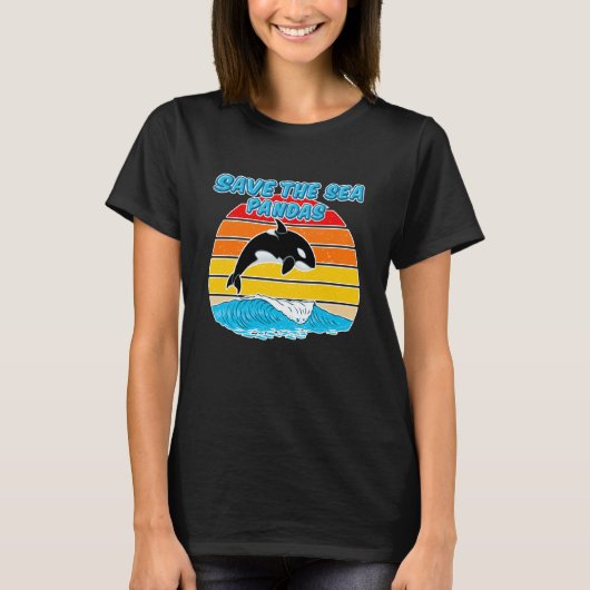 Rescue Killer Whale Orcas Save The Sea Pandas Mari T-shirt (Voorkant)