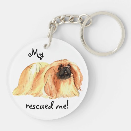 Rescue Pekingese Sleutelhanger (Achterkant)
