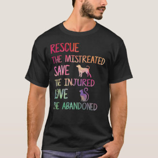 RESCUE SAVE LOVE PET Animal Shelter Volunteer Gift T-shirt