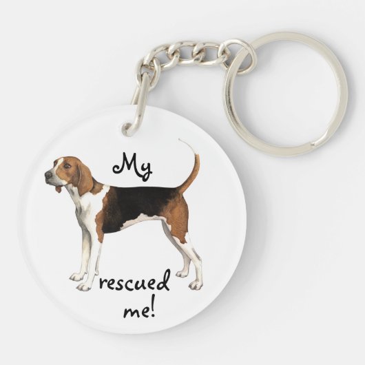 Rescue Treeing Walker Coonhound Sleutelhanger (Achterkant)