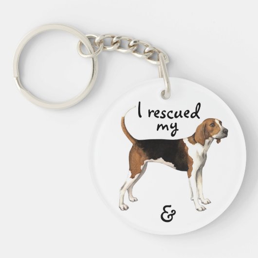 Rescue Treeing Walker Coonhound Sleutelhanger (Voorkant)