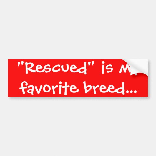 "Rescued" is mijn favoriete hommelkast Bumpersticker (Voorkant)