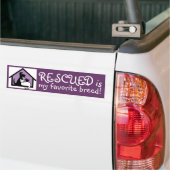 Rescued is mijn favoriete ras! bumpersticker (Op Truck)
