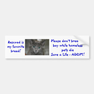 Rescued is mijn favoriete ras dat niet voortplant bumpersticker