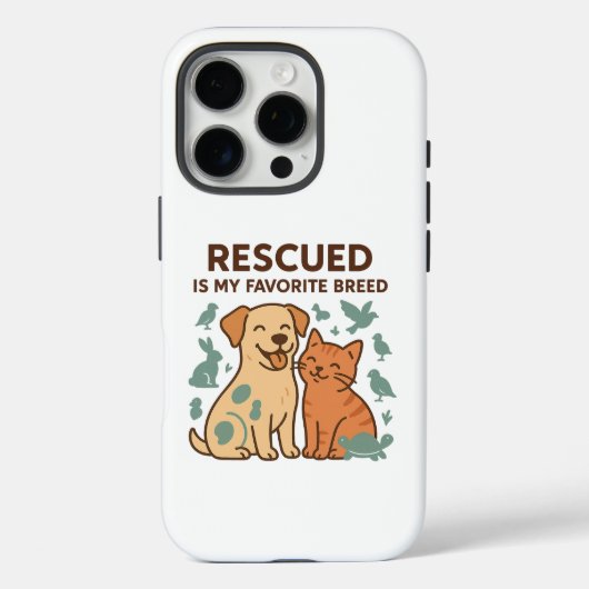 Rescued is My Favorite Breed Case-Mate iPhone Case (Achterkant)
