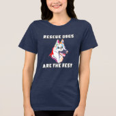 Rescues are the Best - German Shepherd Tri-Blend Shirt (Voorkant)