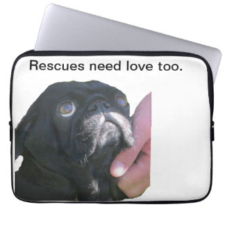 Rescues hebben ook liefde nodig. (13-inch laptopco laptop sleeve