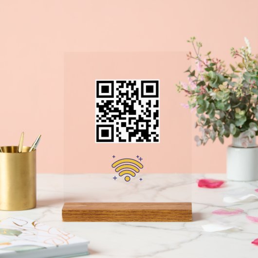 Réseau Wifi personnalisé QR Code moderne (Mariage)