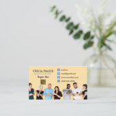 Réseaux sociaux QR Code Cartes de visite de 100 (Debout devant)