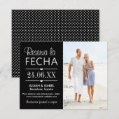 Reserva de la Boda la Tarjeta de Fecha Kaart (Voorkant / Achterkant)