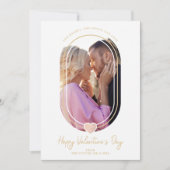 Reserva La Fecha Arch Effect Pink Heart Happy Vale Save The Date (Voorkant)