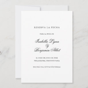 Reserva la Fecha Calligraphy Names Formele Spaans Save The Date
