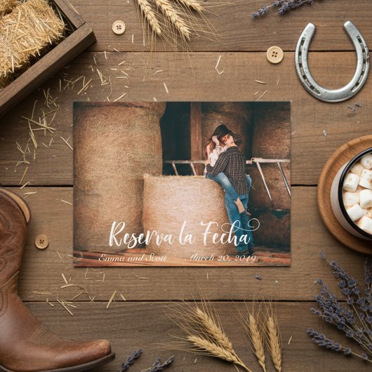 Reserva La Fecha Foto Bewaar de datum Spaans Aankondigingskaart