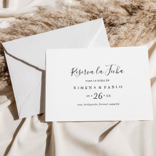 Reserva La Fecha Horizontal Minimalista Save The Date