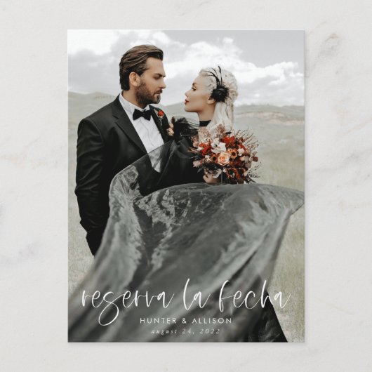 Reserva La Fecha Modern Photo Briefkaart (Voorkant)