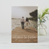 Reserva La Fecha Modern Photo Invitation (Debout devant)
