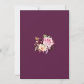 Reserva la Fecha Paars Floral Save The Date (Achterkant)