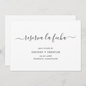 Reserva La Fecha Simple Elegant Spain Wedding Save The Date (Voorkant / Achterkant)