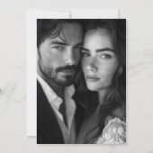 Reserva La Fecha Zwart Wit Spaans Bruiloft Foto Save The Date (Achterkant)