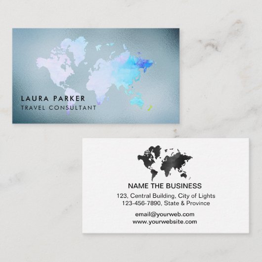 Réservation de tourisme de carte du monde (Devant / Derrière)