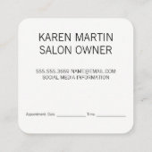 Réservations de rendez-vous florales | Code QR (Dos)