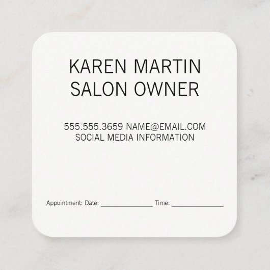 Réservations de rendez-vous florales | Code QR (Dos)