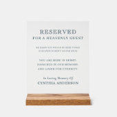 Réservé à un invité céleste Mémorial Bleu ardoise (Recto)