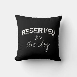 réservé pour la citation de chien coussin noir et