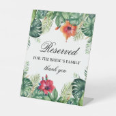 Réservé pour la famille de la mariée panneau de ta (Recto)