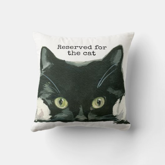 réservé pour le chat noir de coussin de chat (Verso)