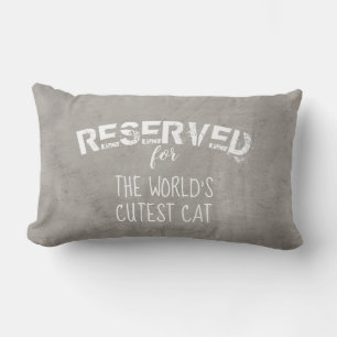 réservé pour le coussin de citation de chat gris e