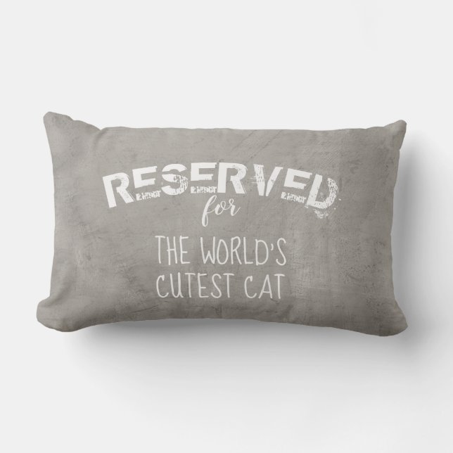 réservé pour le coussin de citation de chat gris e (Recto)