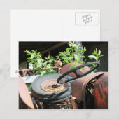 reserveband in de stoel van een schottentrekker briefkaart (Voorkant / Achterkant)