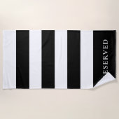 RESERVED BEACH TOWEL | Striped Beach Towel | Groot Strandlaken (Voorkant)