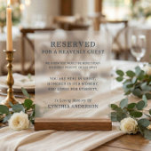 Reserved For Heavenly Guest Memorial Slate Blue