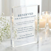 Reserved for Heavenly Guest Wedding Memorial Fotoblokken