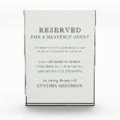 Reserved for Heavenly Guest Wedding Memorial Fotoblokken (Voorkant)