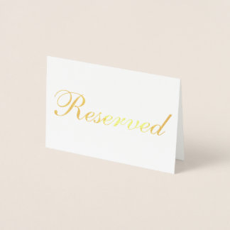 Reserved Gold Foil Table Kaart