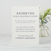 Reserved Heavenly Guest Wedding Ceremony Seat Sign (Staand voorkant)