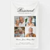 Reserved Seat - 4 Photo Memorial Wedding Spandoek (Verticaal)