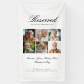 Reserved Seat - 6 Photo Memorial Wedding Spandoek (Verticaal)