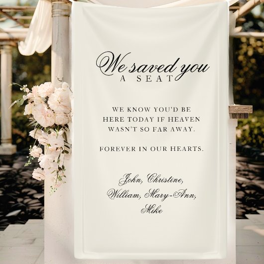 Reserved Seat - Classic Wedding Memorial Beige Spandoek