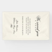 Reserved Seat - Classic Wedding Memorial Beige Spandoek (Horizontaal)