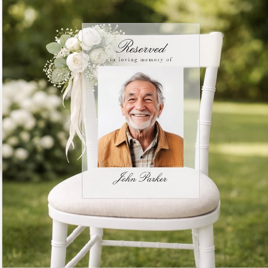 Reserved Seat - Memorial Wedding Photo